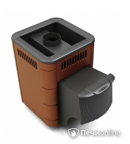 Дровяная банная печь TMF Оса Inox дверь антрацит терракота в Златоусте